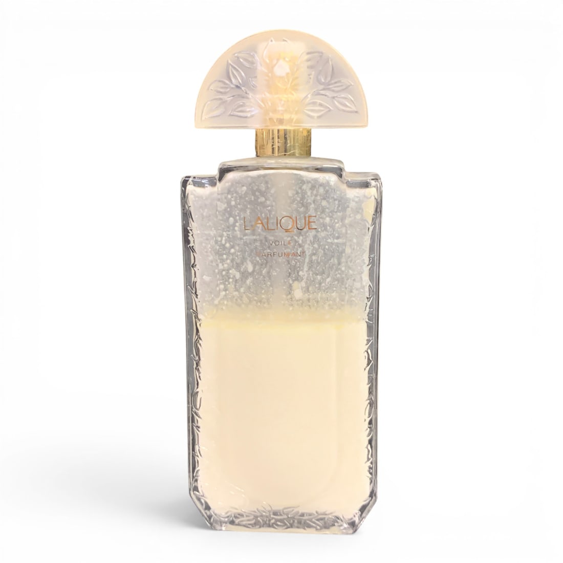 Lalique Voile Parfumant Body Lotion: Lalique Voile Parfumant Perfumed Body LotionMarked: Lalique Voile Parfumant, Made In France6 1/8" Tall