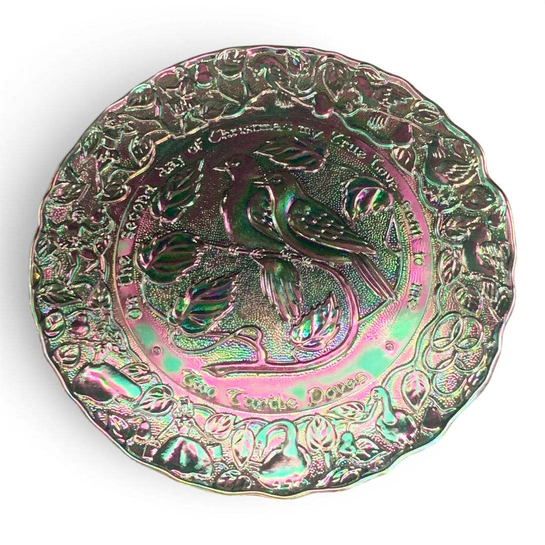 Imperial Glass Carnival Glass Collector Plate (1 of 6)