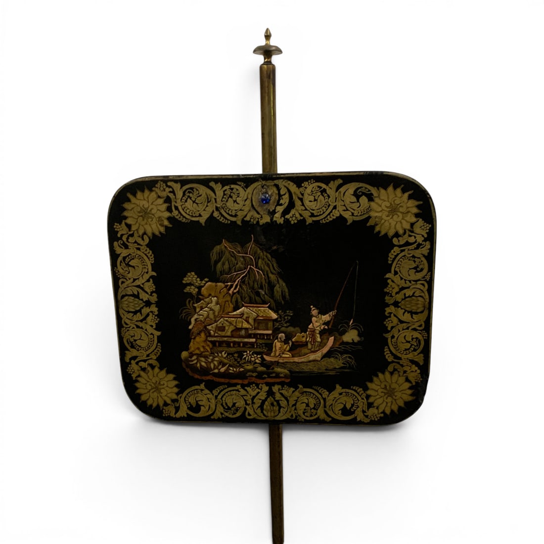 Antique Fireside Pole Screen - 2