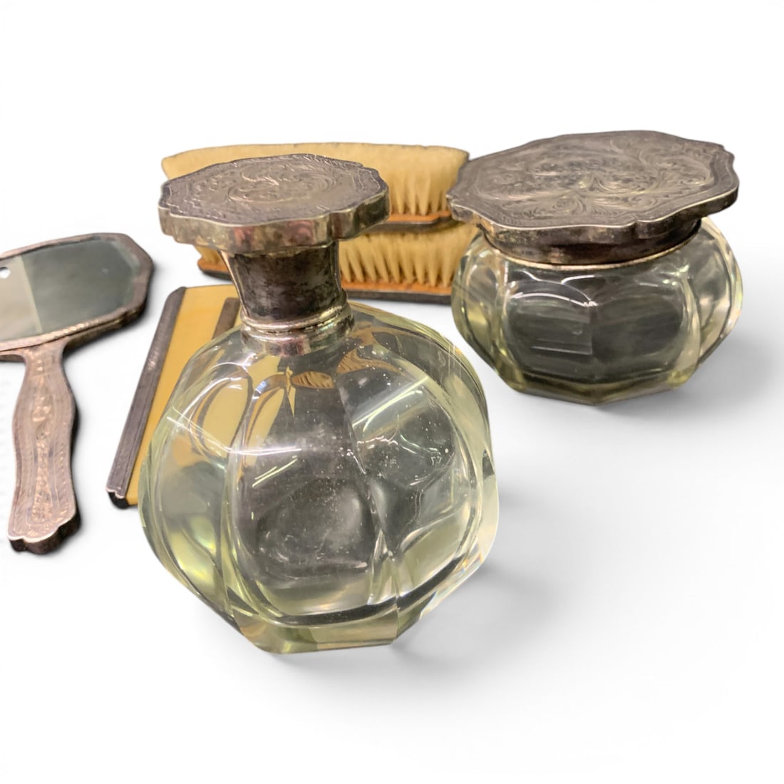 Vintage Silver Plated Vanity Set - 3