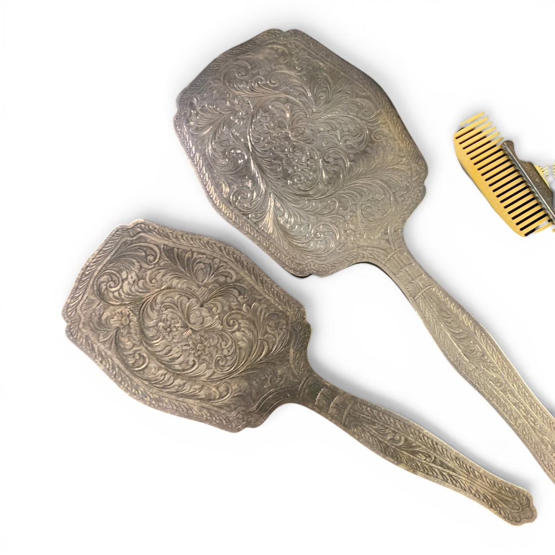 Vintage Silver Plated Vanity Set - 5