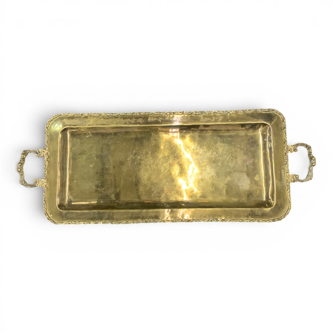 Vintage Brass Serving Tray - 2