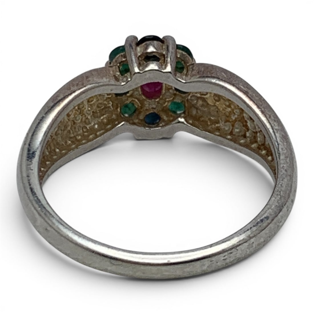 Sterling Silver & Precious Stone Ring - 4