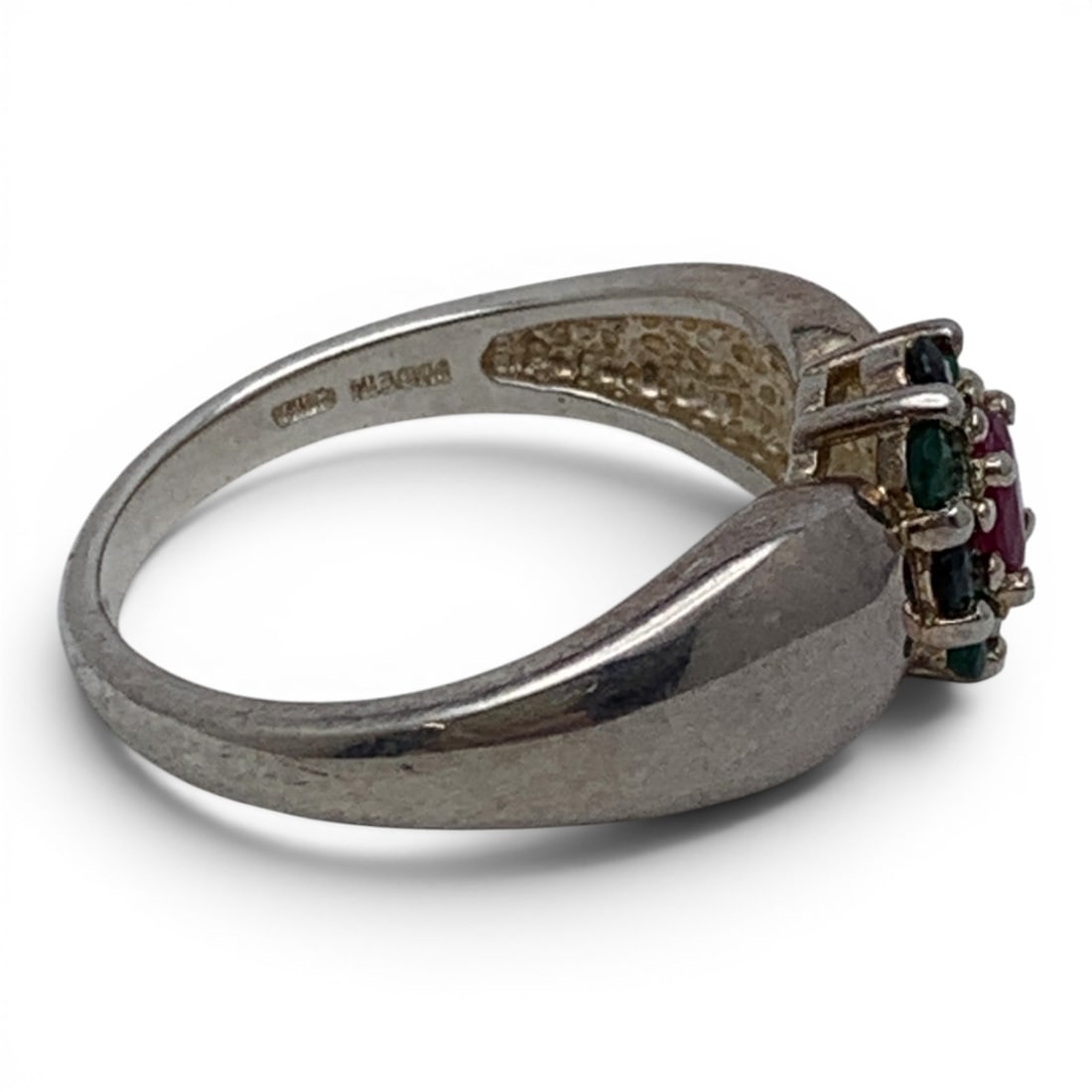 Sterling Silver & Precious Stone Ring - 5