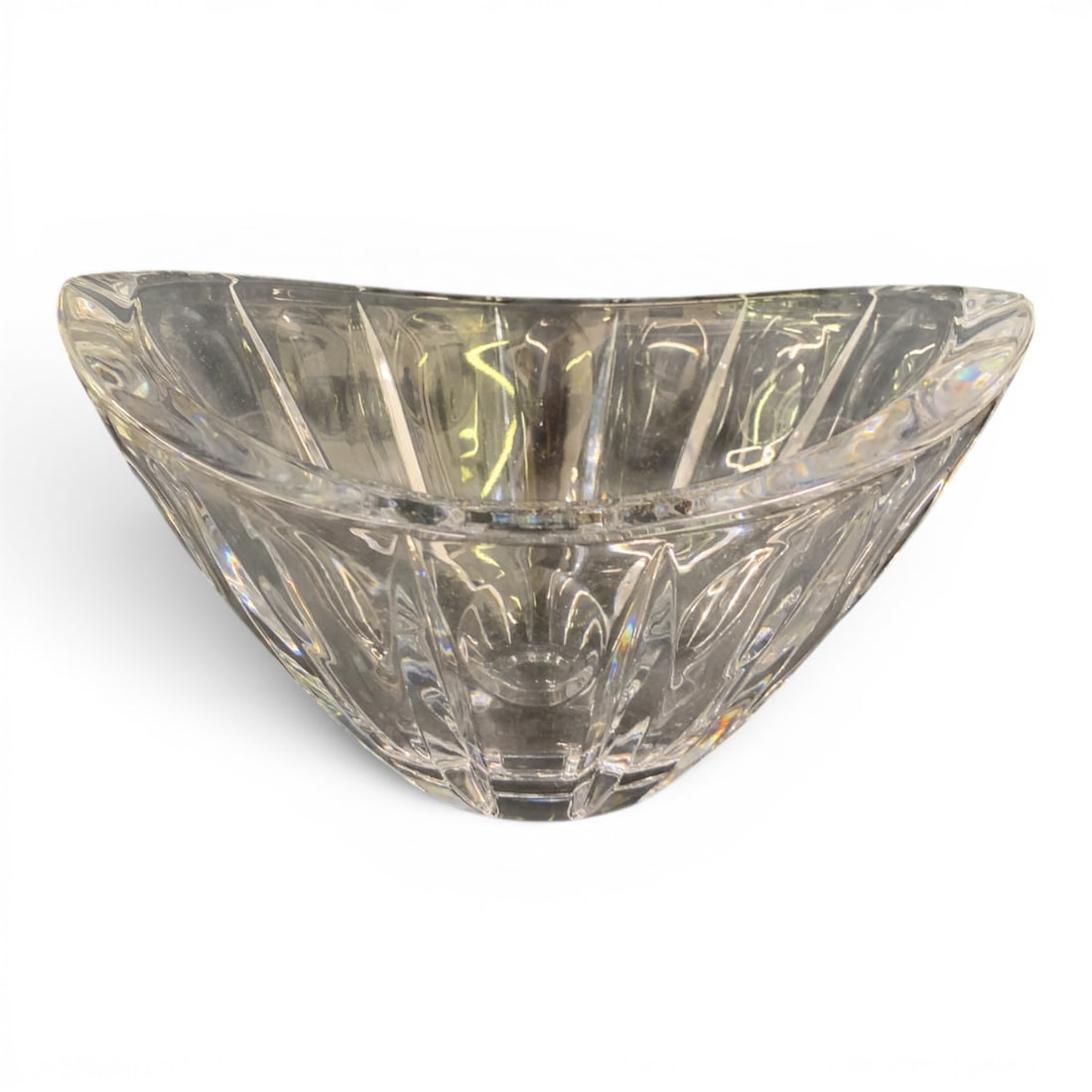 Lenox Ovations Collection Excelsior Bowl: Lenox Ovations Collection Excelsior Bowl Featuring Vertical Cut LinesMarked On Bottom: Lenox5 1/2" Tall - 10" Long