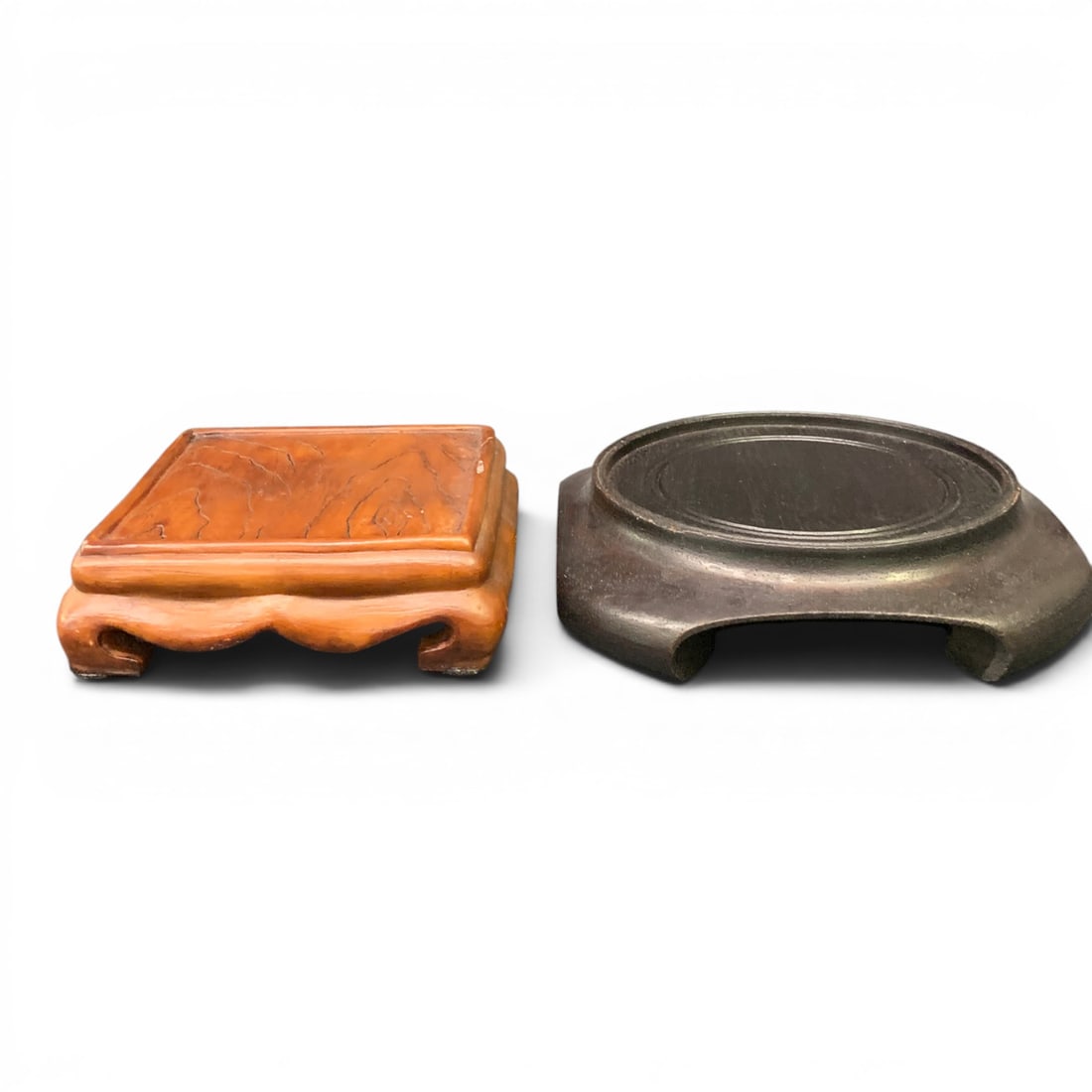 2 Vintage Carved Wooden Bases (1 of 5)