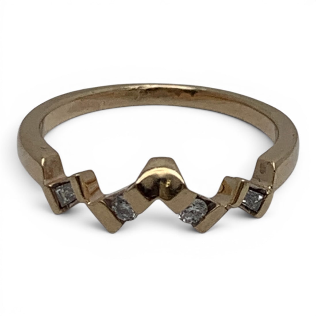 14k Yellow Gold & Diamond Ring - 2