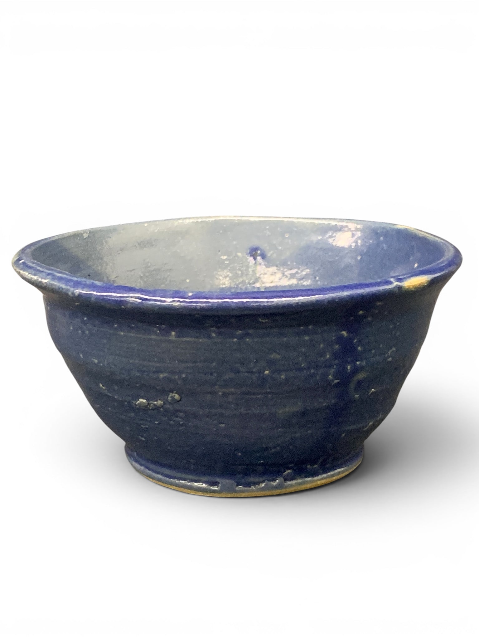 Signed Blue Ceramic Bowl - 2
