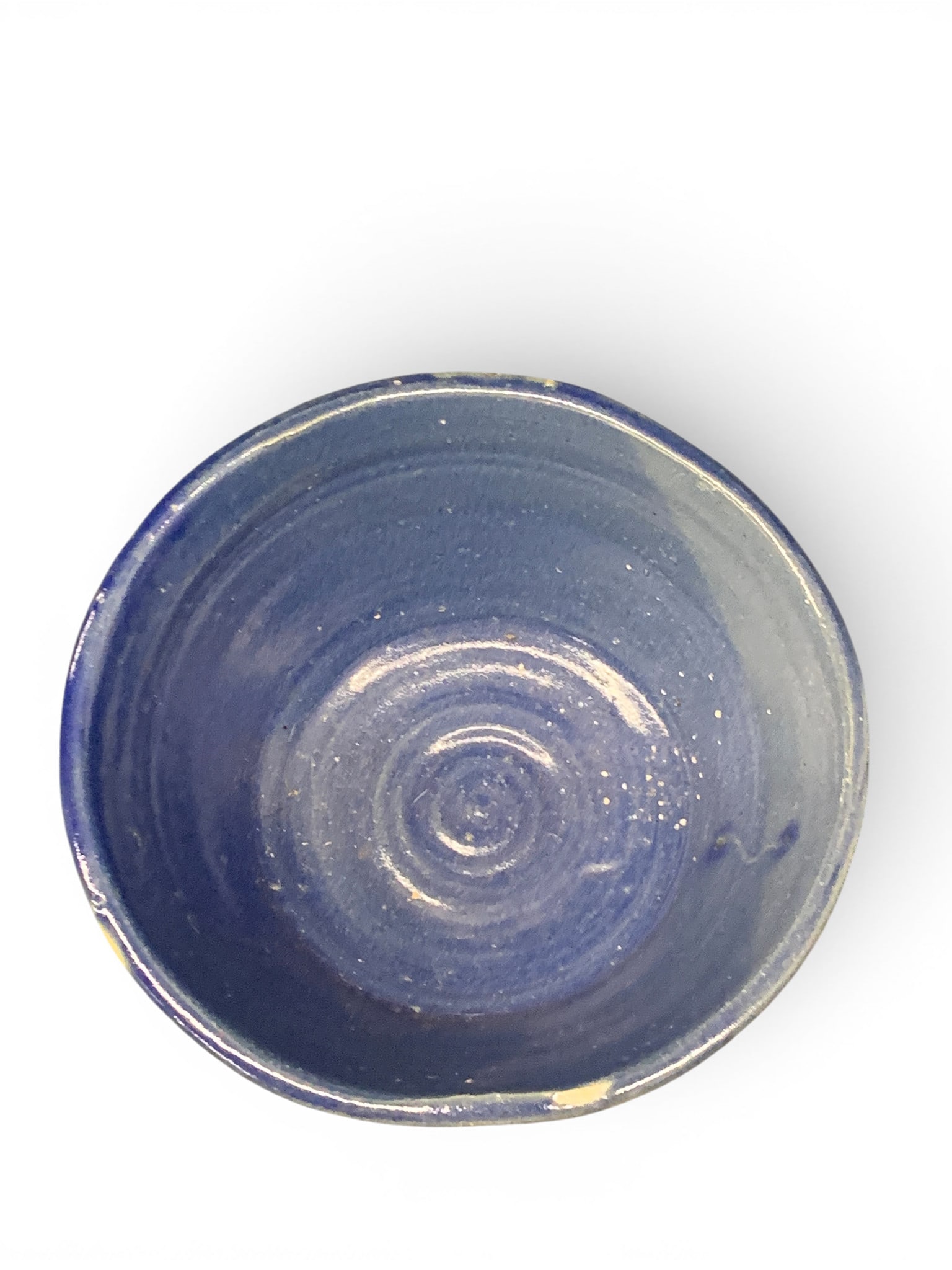 Signed Blue Ceramic Bowl - 4
