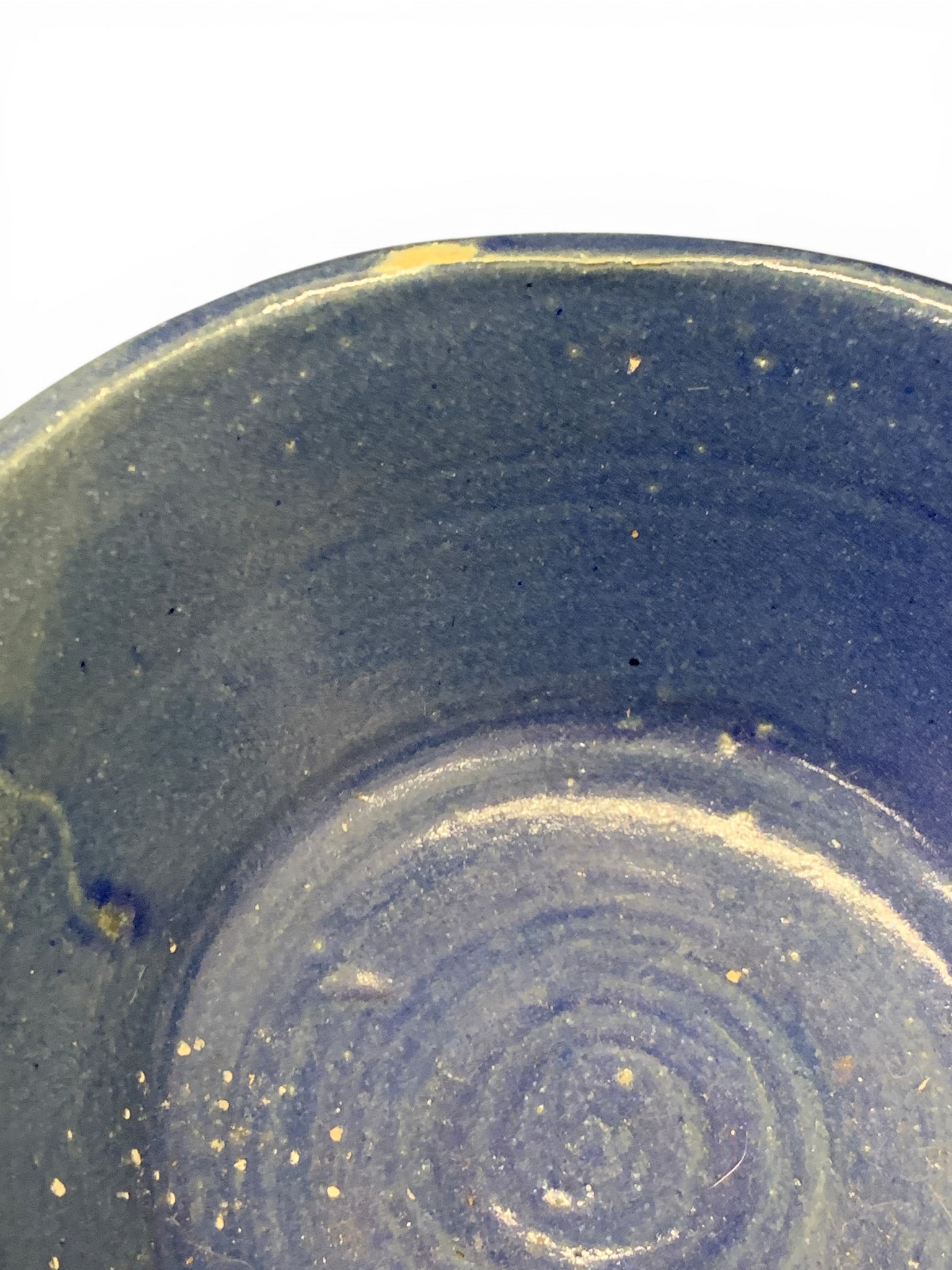 Signed Blue Ceramic Bowl - 6