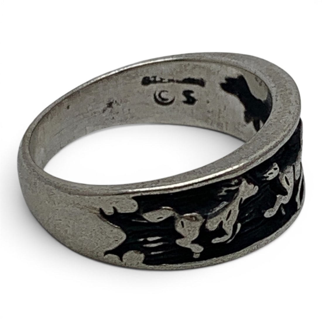 Sterling Silver Running Horse Ring - 5