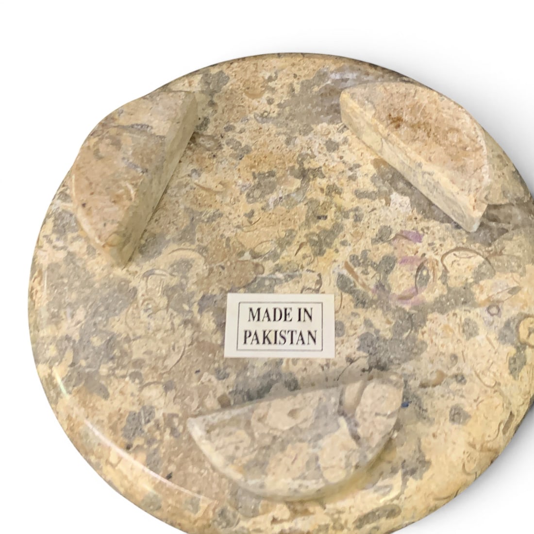 3 Round Footed Marble Bases - 5