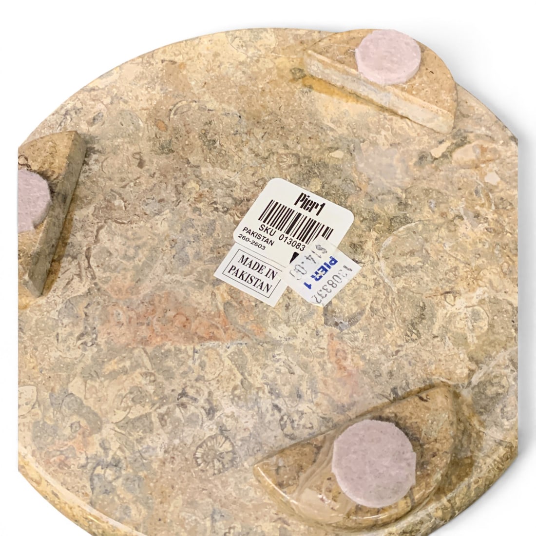 3 Round Footed Marble Bases - 6