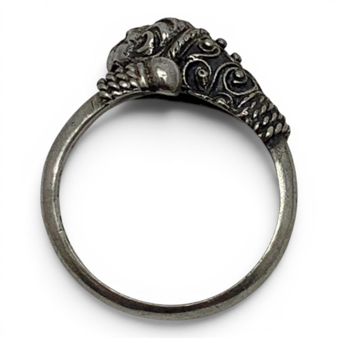 Sterling Silver Lion's Head Ring - 6