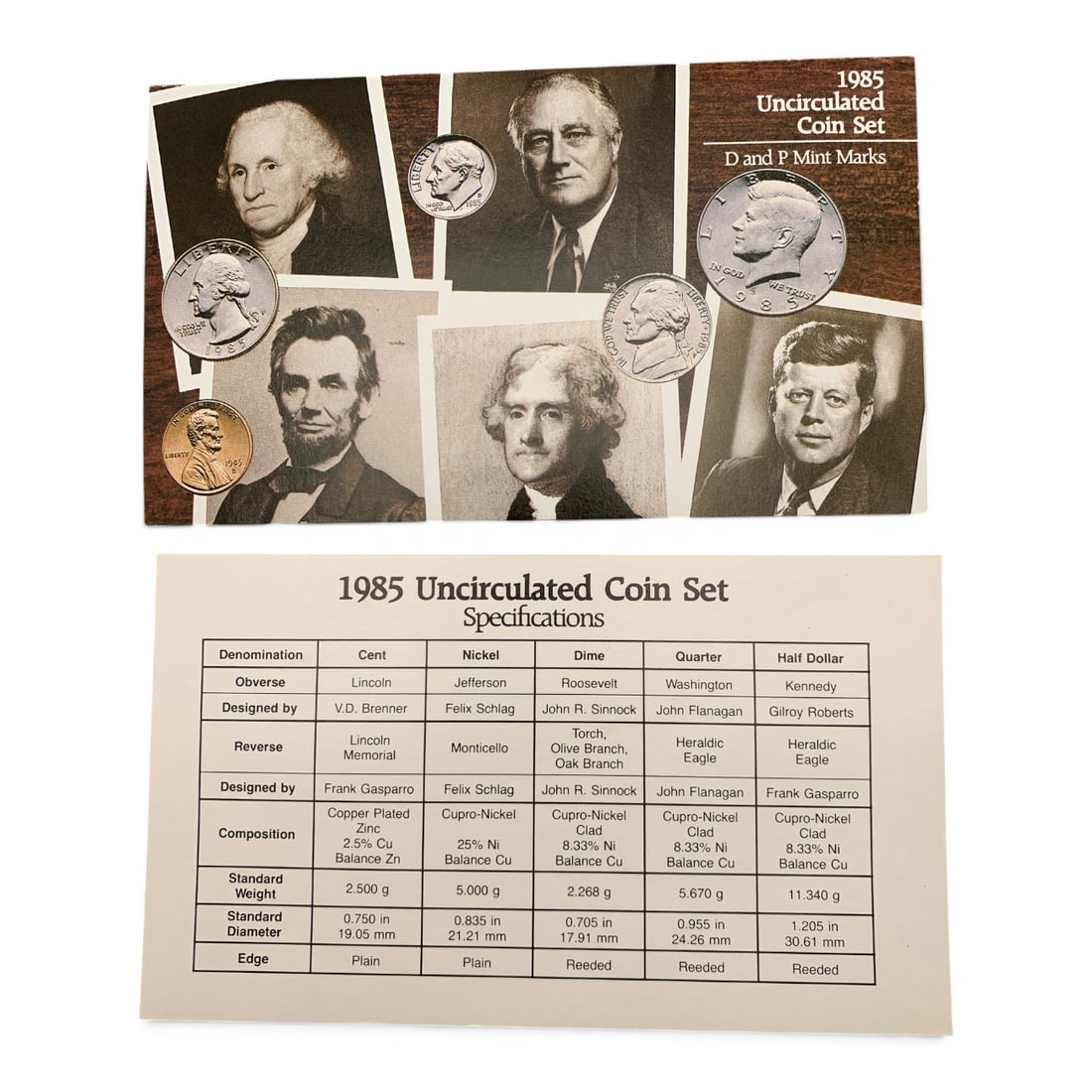 1985 Uncirculated Coin Mint Set - 5