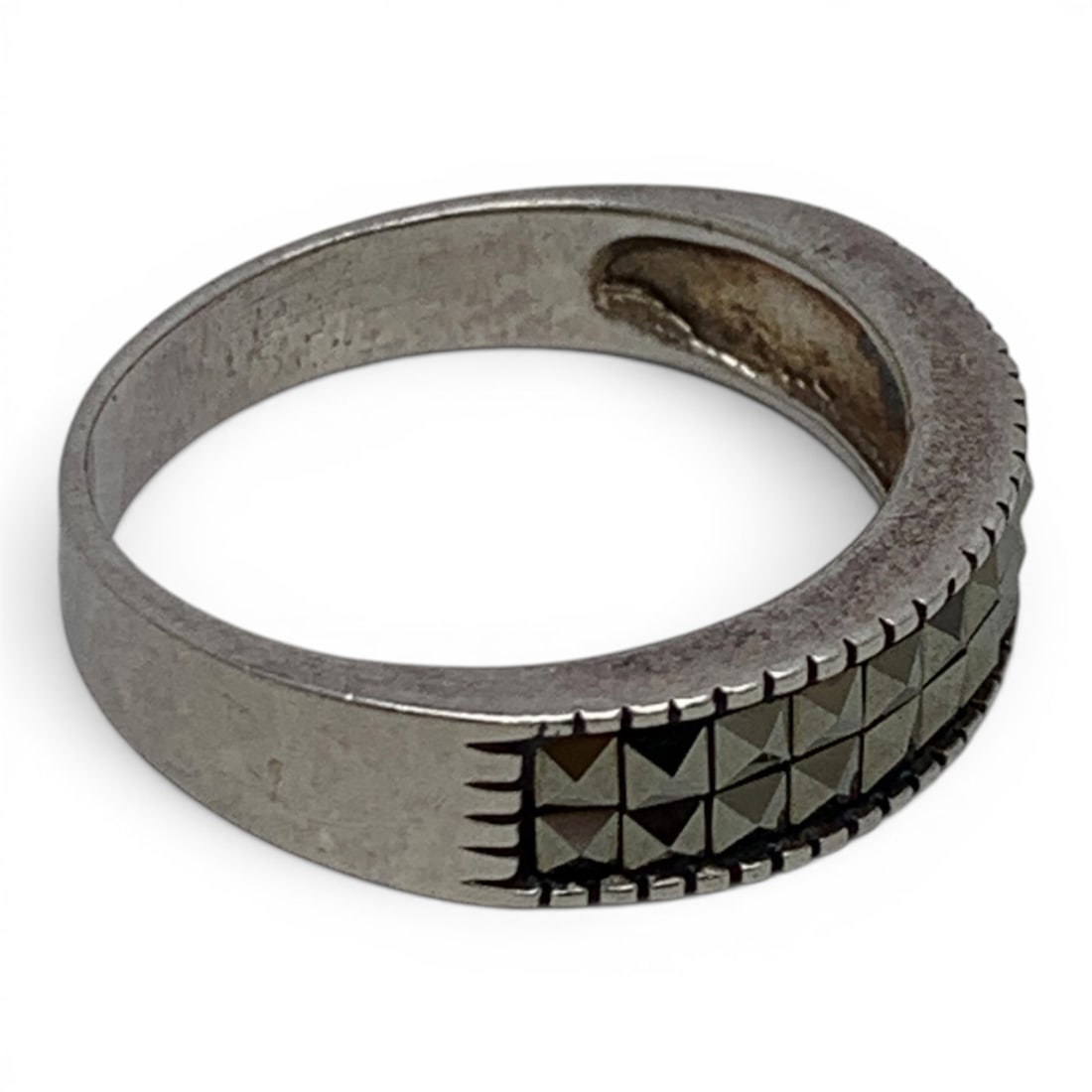 Sterling Silver & Marcasite Ring - 4