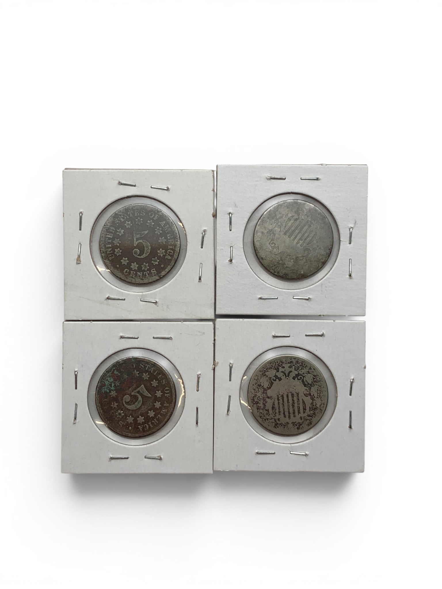 4 Shield Nickels - 2