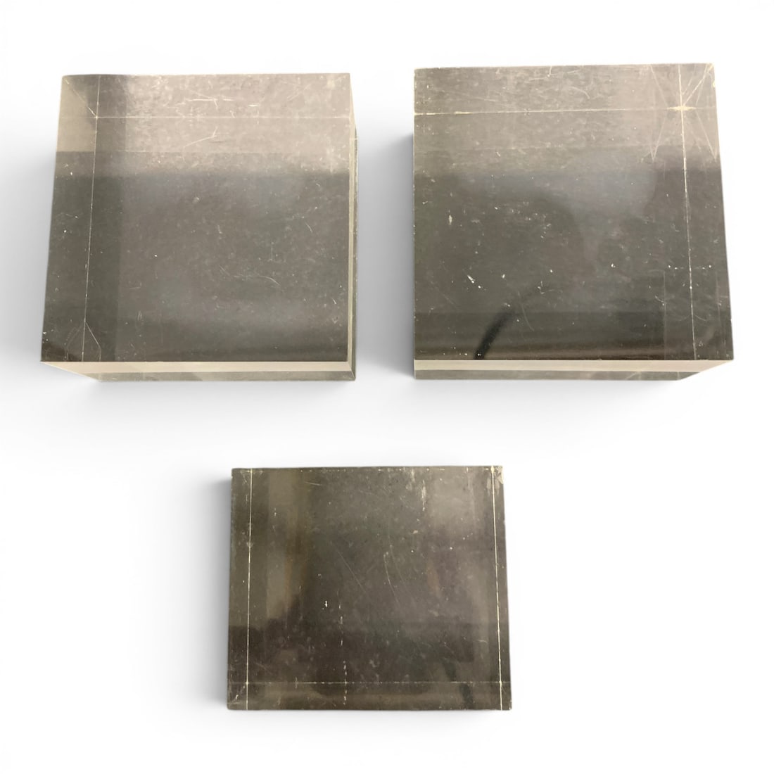 3 Clear Acrylic Base Stands - 4