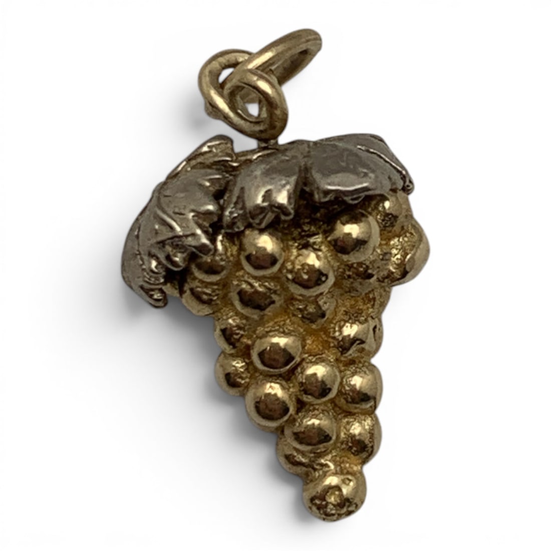 14k Yellow Gold Grape Bunch Charm: 14k Yellow Gold Charm Featuring A Bunch Of Grapes Tests 14k - 3/4" Long - 2.7 DwtGemstones Tested With Presidium Gem Tester Il - Berners Does Not Guarantee Authenticity Of Gemstones