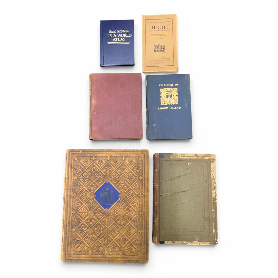6 Vintage Informational Books: 6 Vintage Informational Books Including U.s. & World Atlas, Loose-leaf Encyclopedia & World AtlasSee Photos