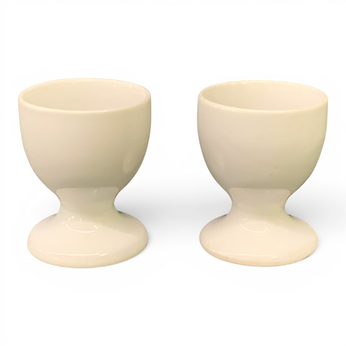 2 White Porcelain Egg Cups - 3