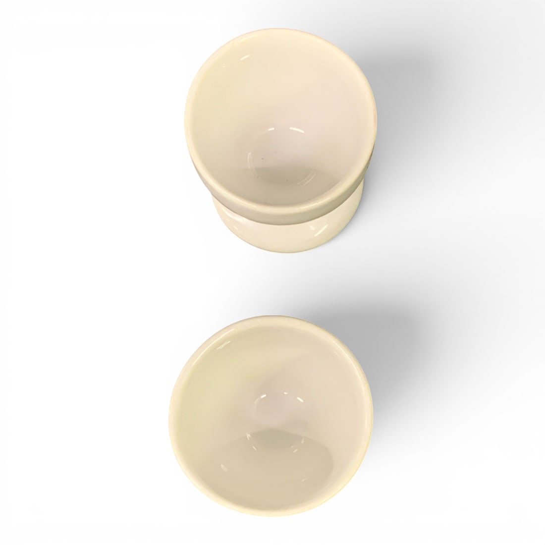 2 White Porcelain Egg Cups - 4
