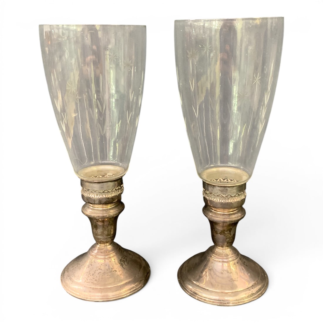 Pair Of A M C Sterling Silver Candlesticks (1 of 14)