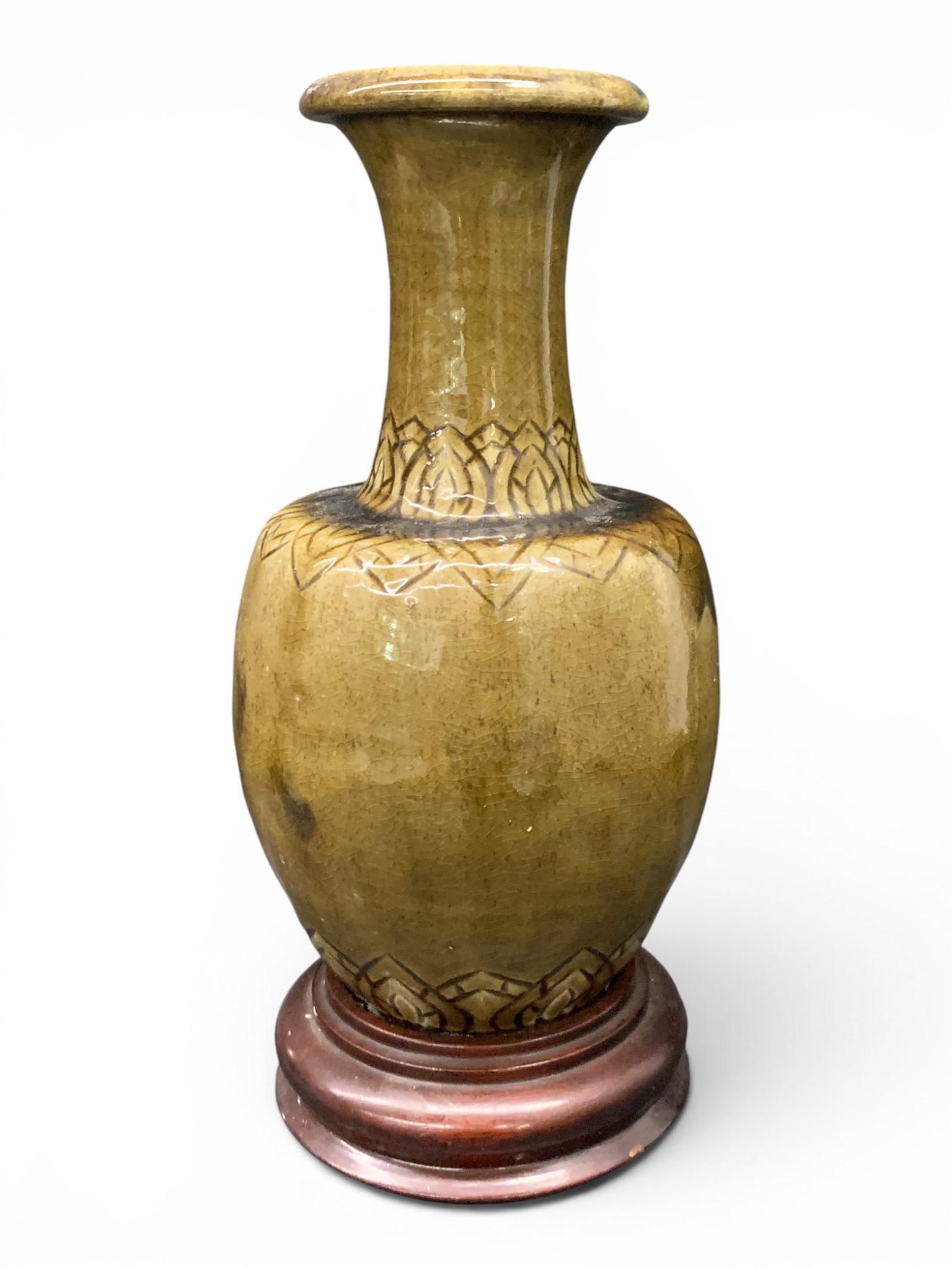 Green Ceramic Glazed Vase - 2