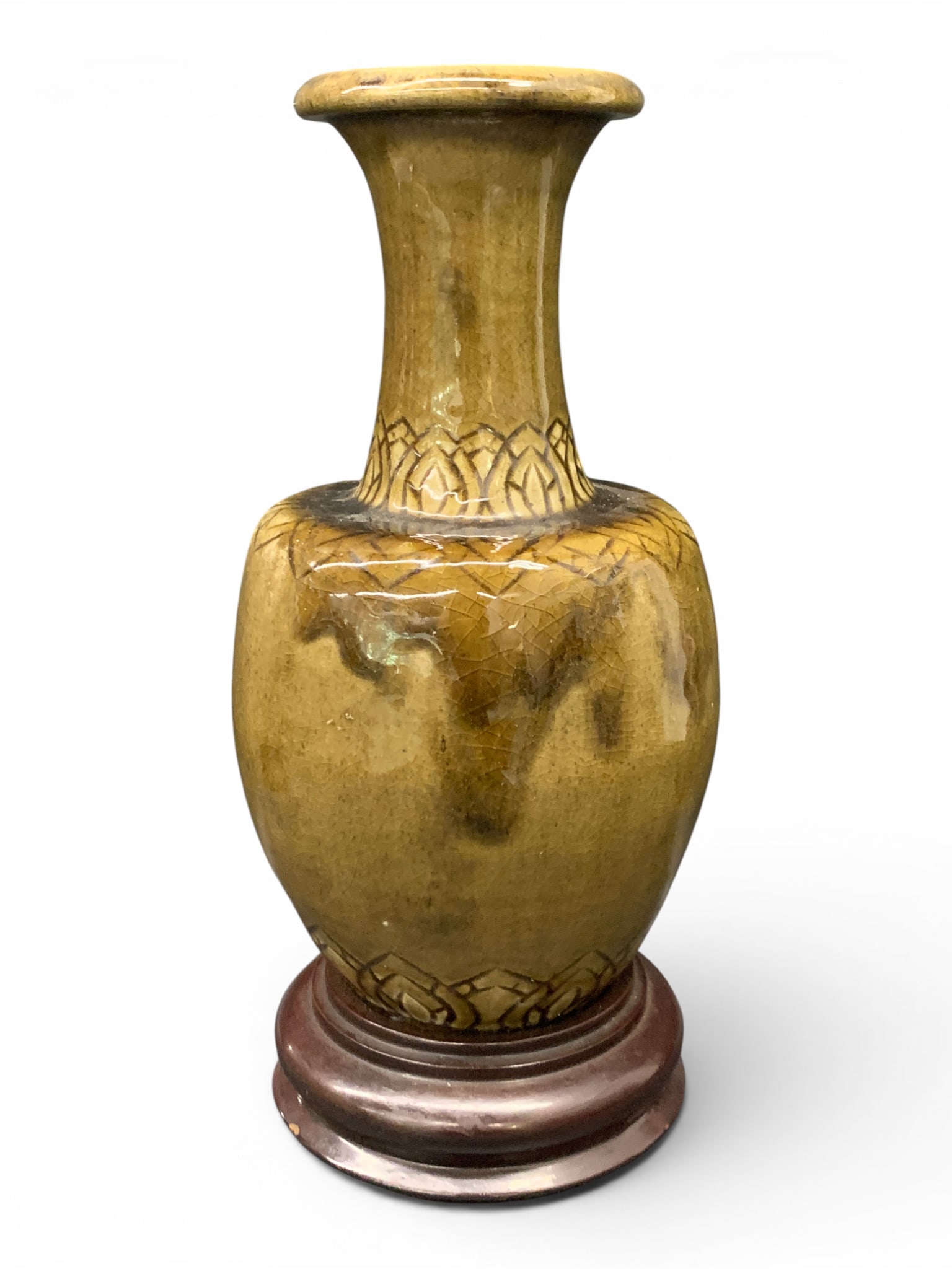 Green Ceramic Glazed Vase - 4
