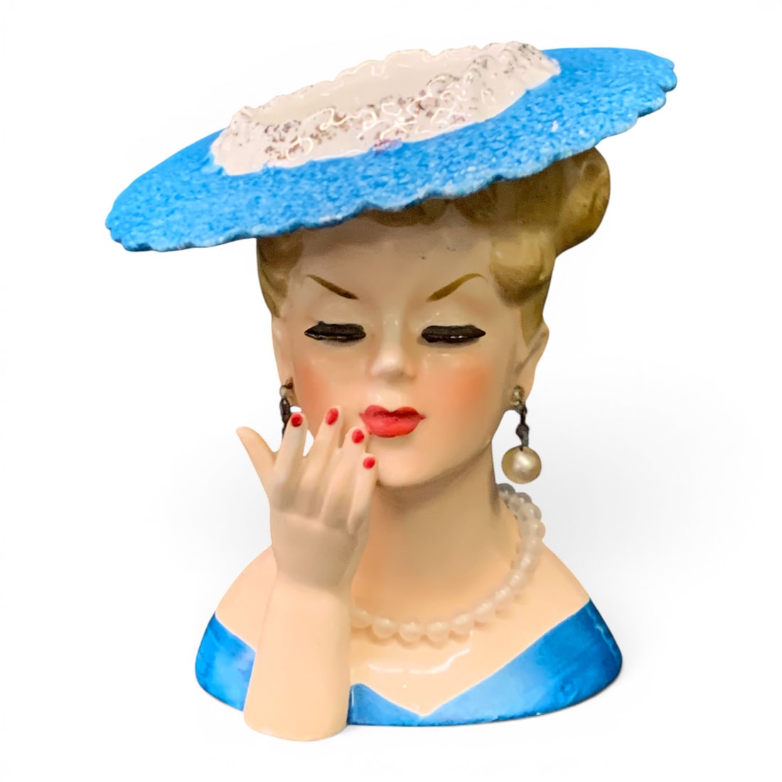 Vintage Napco Ware Lady Head Vase: Vintage Napco Ware Lady Head VaseMarked On Back: National Potteries Co, Made In Japan, C3307c, Napco, 19585 3/8" Tall