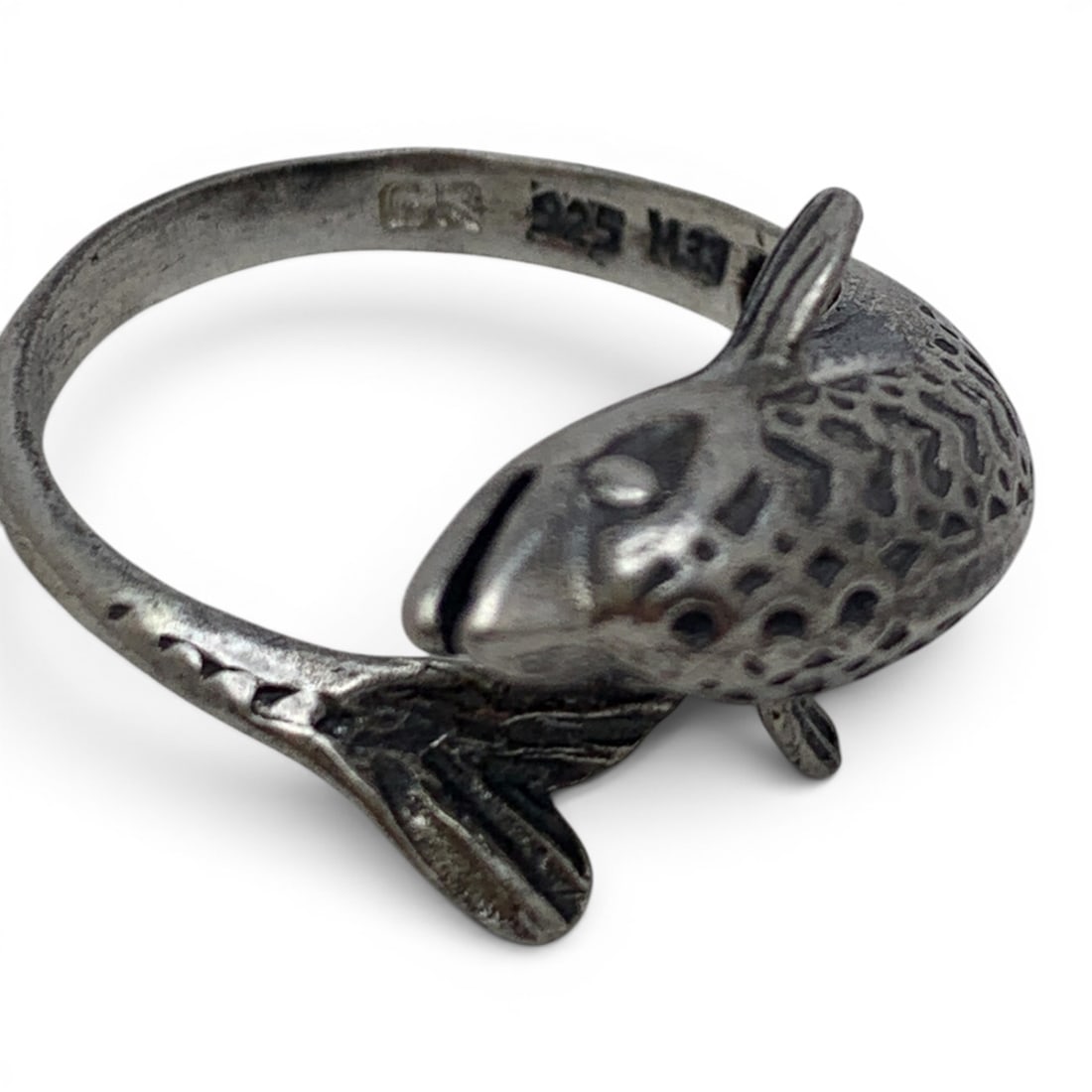 Sterling Silver Dolphin Ring - 5