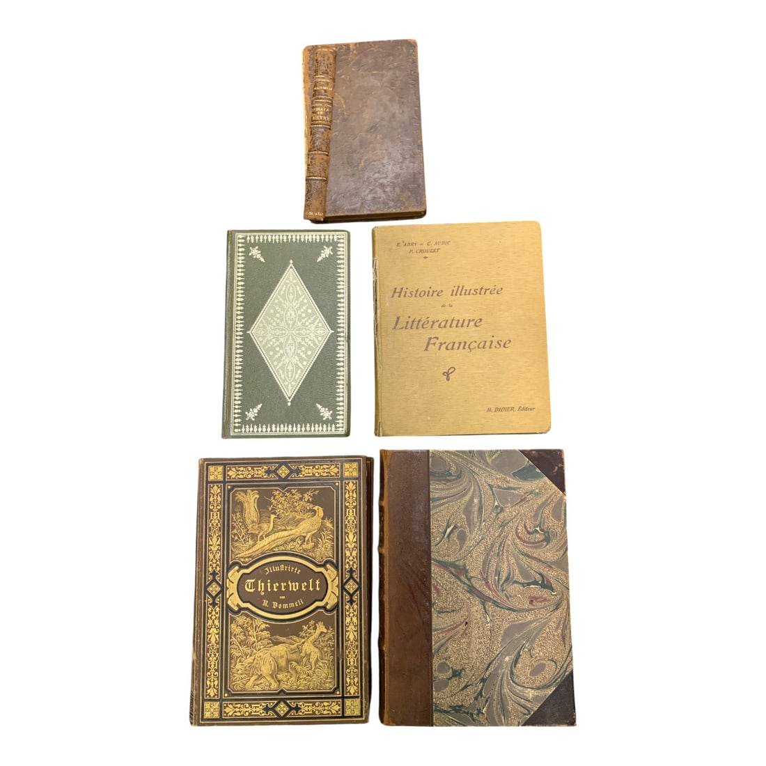 5 Vintage Hard Cover Foreign Books: 5 Vintage Hard Cover Foreign BooksSee Photos