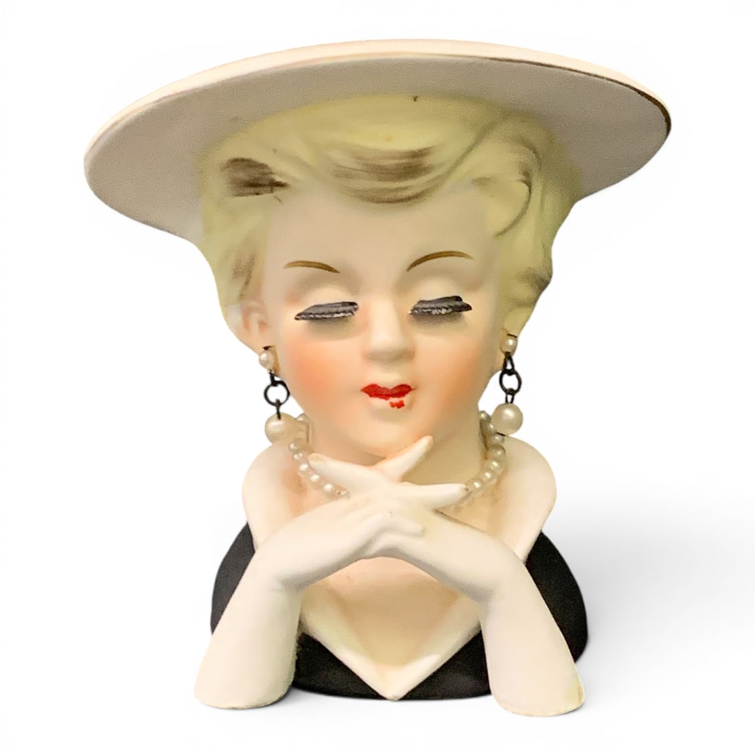 Vintage Rubens #494 Lady Head Vase: Vintage Rubens #494 Lady Head Vase Marked On Bottom: 4944 1/2" Tall