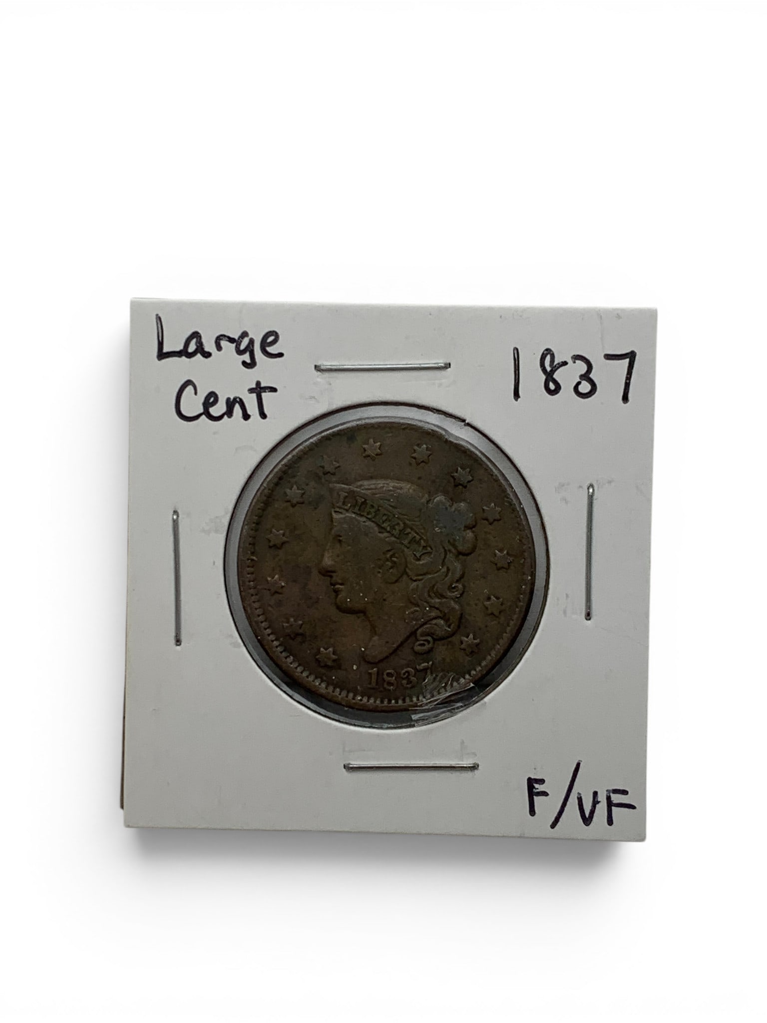 1837 Large Cent: 1837 Large Cent - F/ V F
