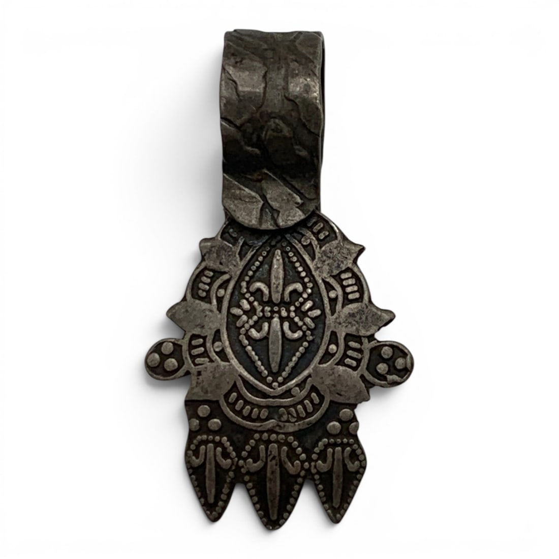Silver Textured Pendant - 2