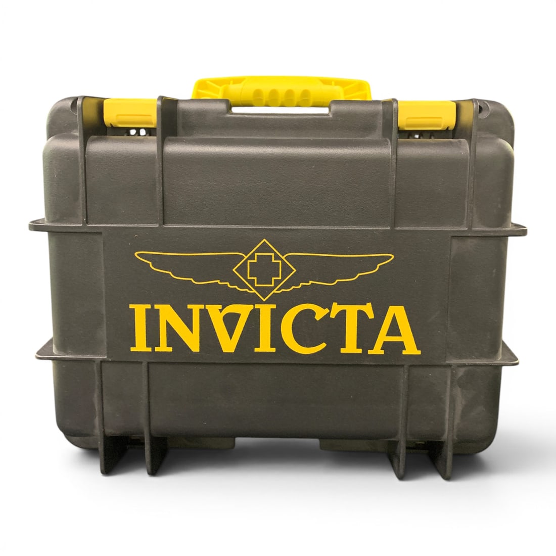 Invicta Black & Yellow 8 Watch Carrying Case: Invicta Black & Yellow 8 Watch Carrying CaseMarked: Invicta 15" X 12"