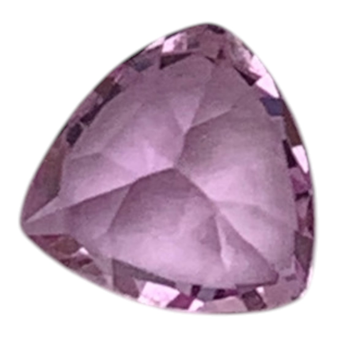 Faceted Triangular Cut Pink Sapphire Gemstone - 2