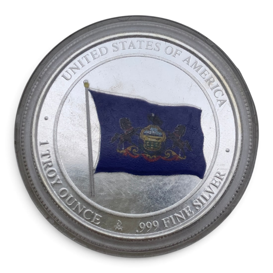 Pennsylvania 1 Troy Oz.. .999 Fine Silver Round (1 of 2)