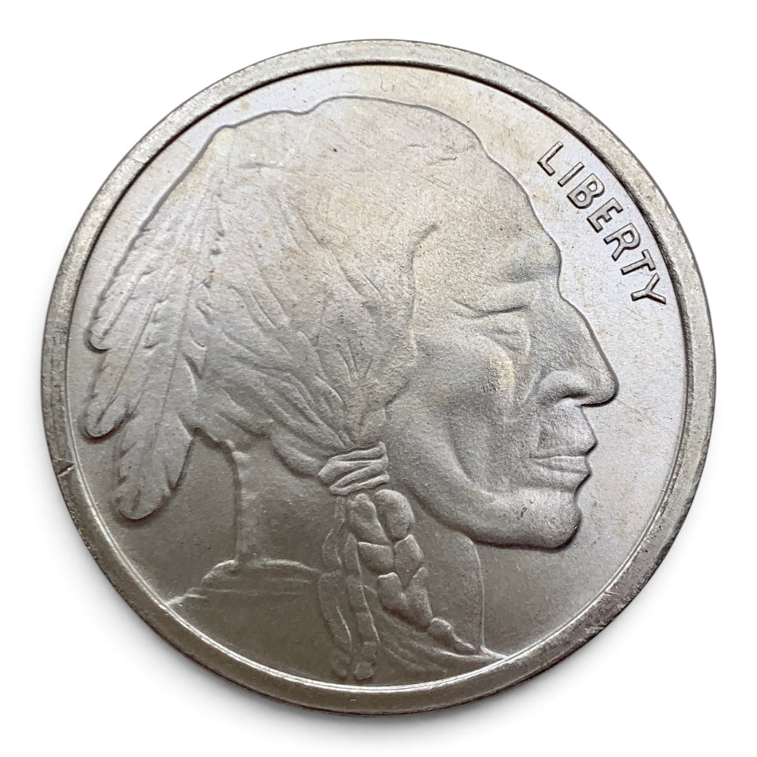 1oz .999 Fine Silver Buffalo Round: 1oz .999 Fine Silver Buffalo Round Marked: One Troy Ounce, .999 Fine Silver