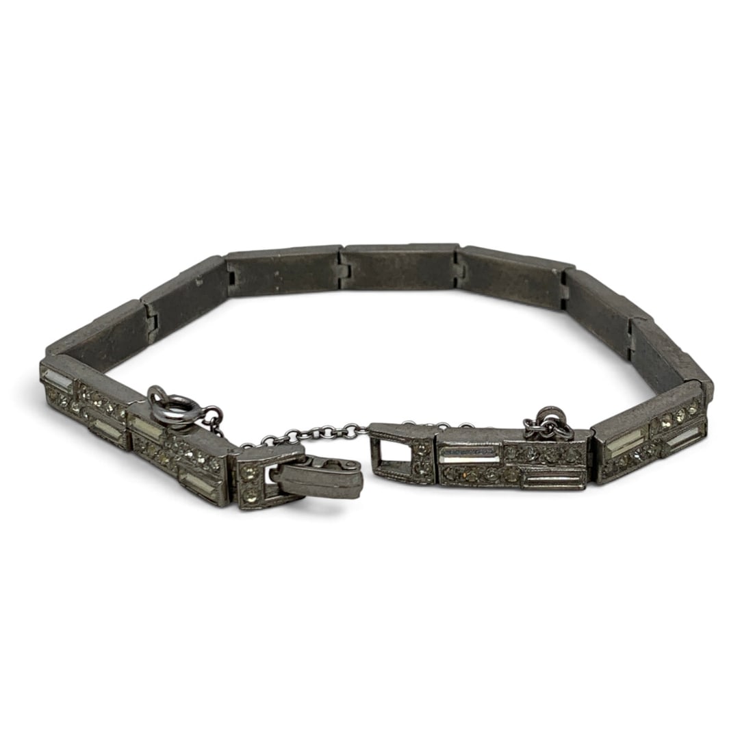 Silver & Clear Stone Bracelet - 4