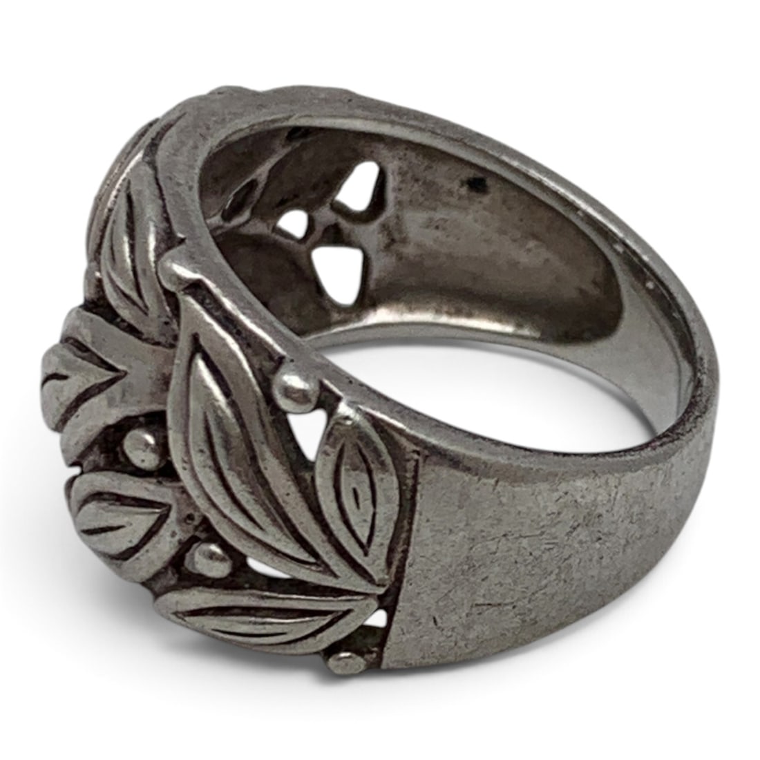 Sterling Silver Leaf Ring - 3