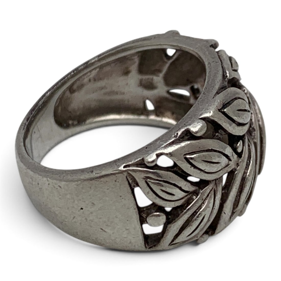 Sterling Silver Leaf Ring - 5