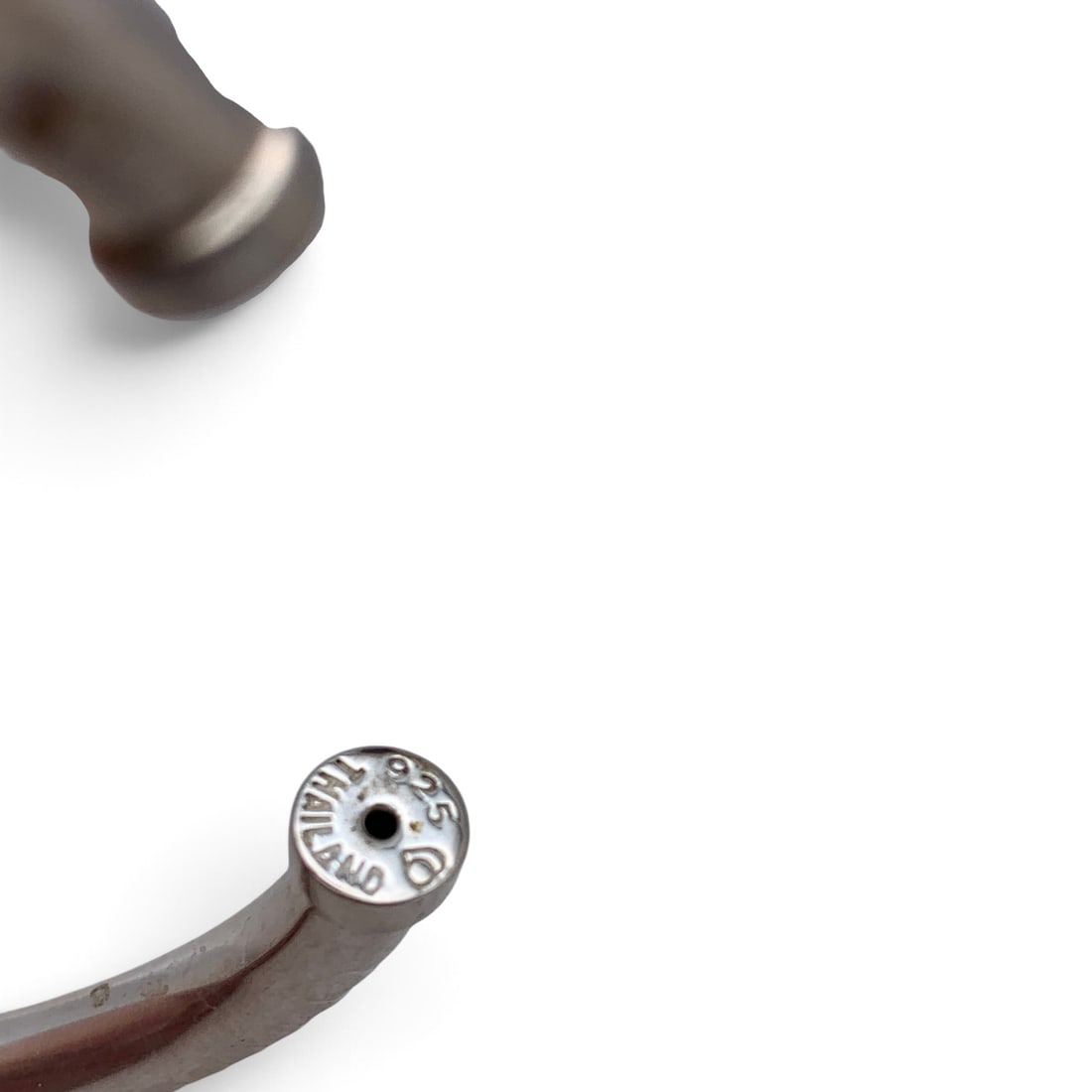 Sterling Silver Textured Hinge Bracelet - 7