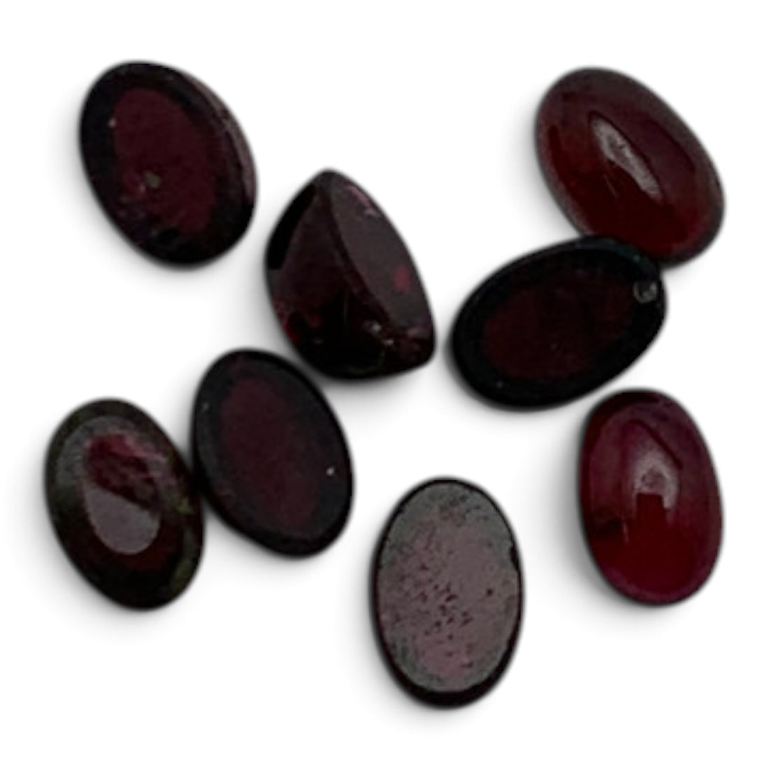 8 Garnet Cabochon Gemstones - 2