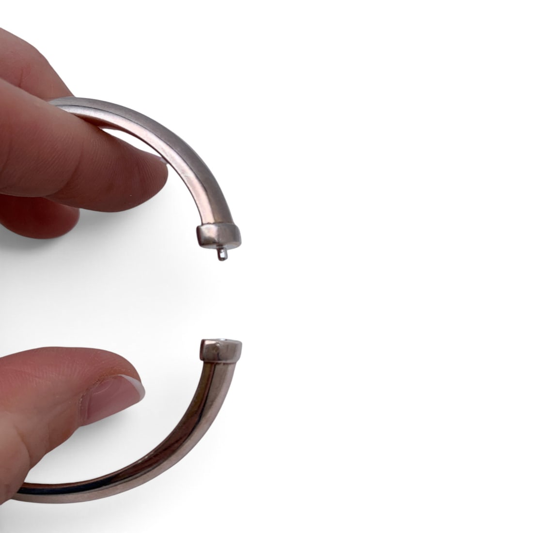 Sterling Silver Italian Hinge Bracelet - 7