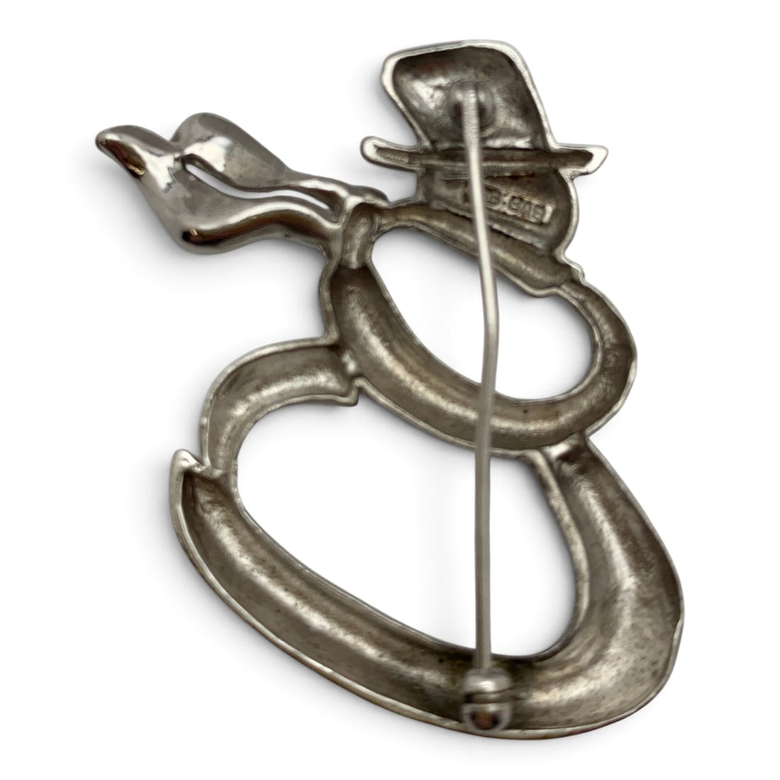 Sterling Silver Snowman Pin - 2