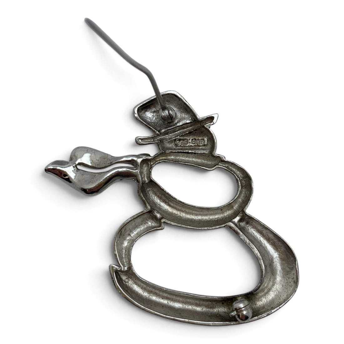 Sterling Silver Snowman Pin - 7
