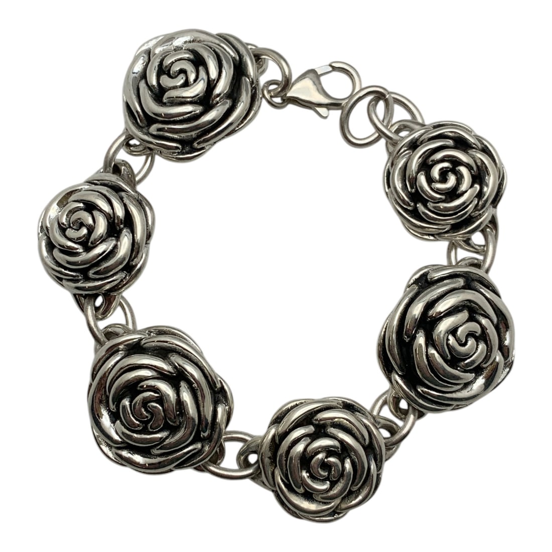 Sterling Silver Rose Bracelet - 2