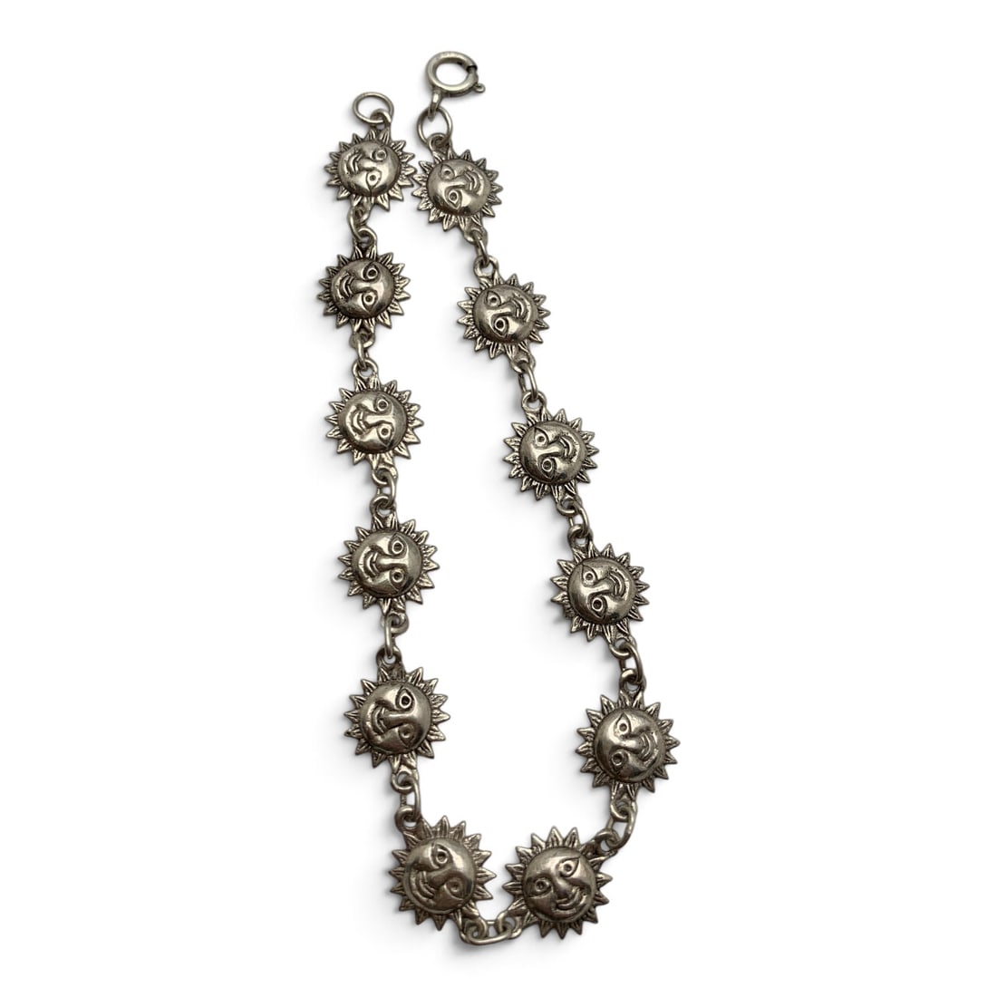 Sterling Silver Sun Face Bracelet - 2