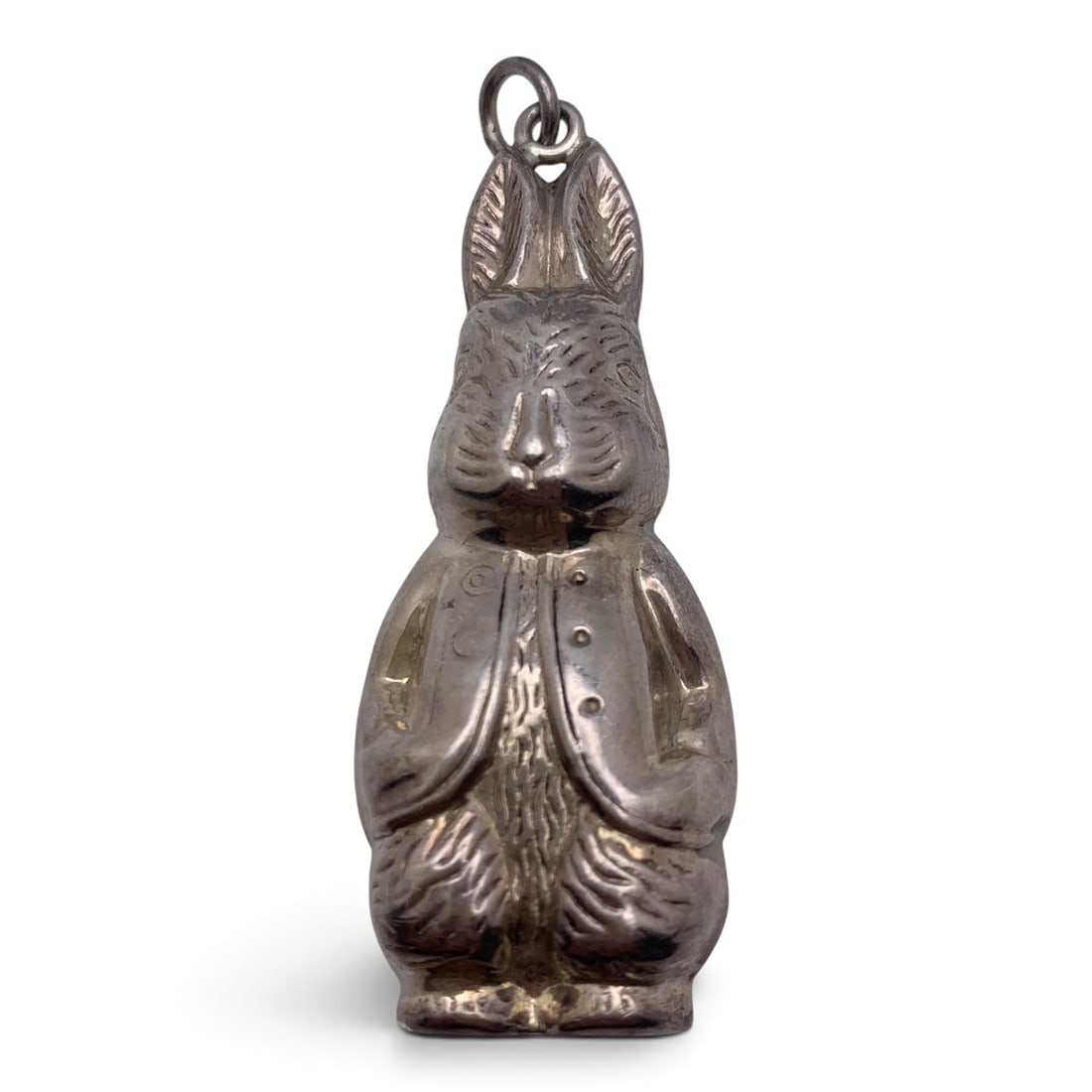 Sterling Silver Figural Rabbit Pendant - 2